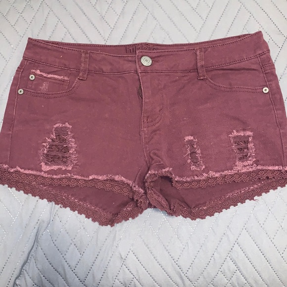 Plum Dressy Shorts
